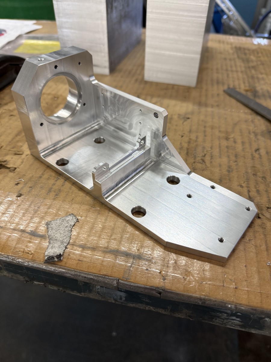 CNC-machined aluminum bracket with precision mounting holes